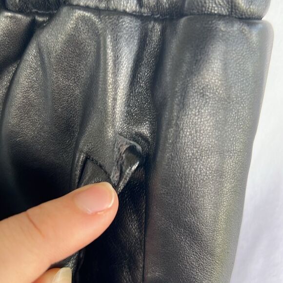 Bettina Leather Pants Elastic Waist Vintage size 8 - Picture 6 of 9